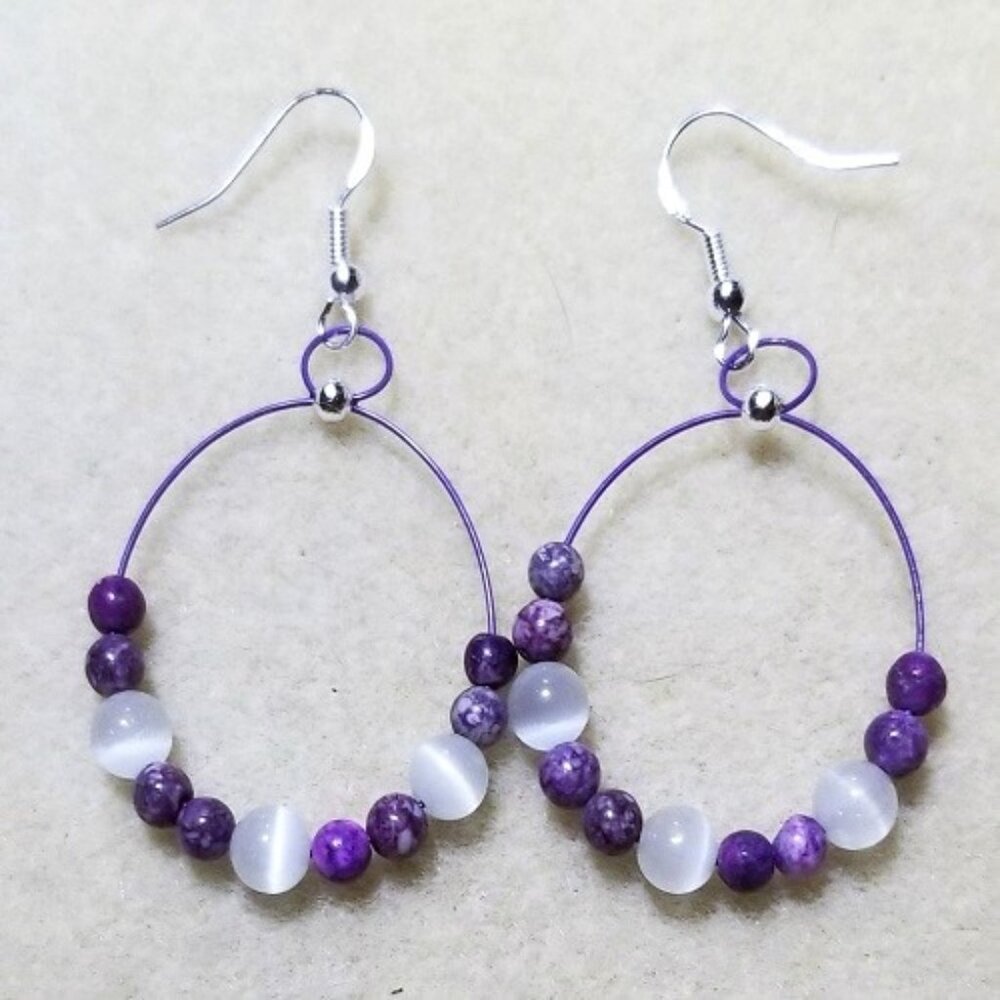 Imperial Jasper Hoop Earrings